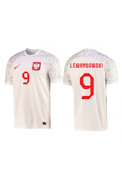 Polen Robert Lewandowski #9 Voetbaltruitje Thuis tenue WK 2022 Korte Mouw
